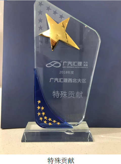 廣汽匯理西北大區(qū)特殊貢獻(xiàn)